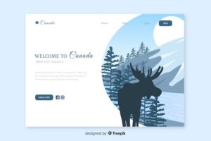 Welcome to canada landing page template