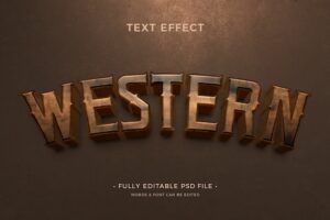 Western text effect