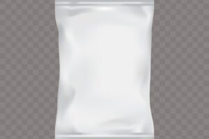 White rectangular plastic packing for food