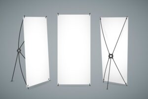 X stand banners set