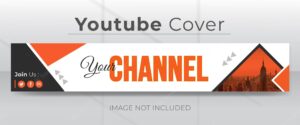 Youtube banner template creative youtube channel art or youtube cover design