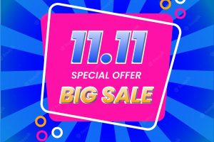 1111 online shopping day sale banner