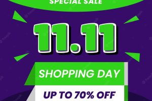 1111 shopping day sale banner