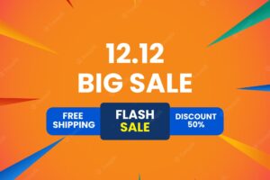12.12 big sale special discount banner template concept vector illustration