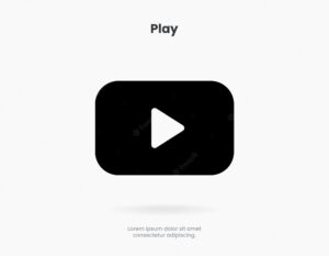3d play button icon start sign play music or sound stream live vector element for ui ux mobile app.