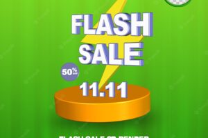 3d render flash sale 11.11 psd