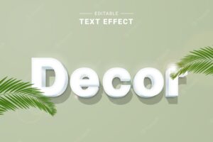 3d white text effect