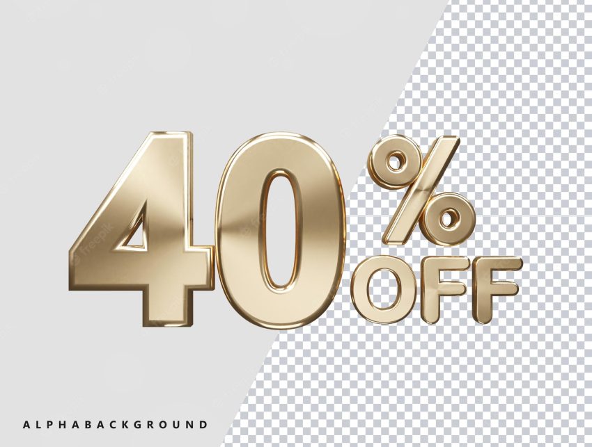 40 percentage off discount sale