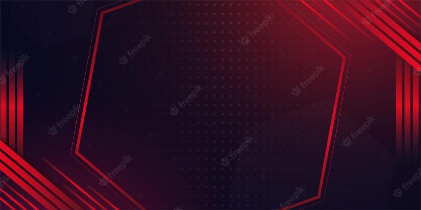 Abstract banner background with red shapes
