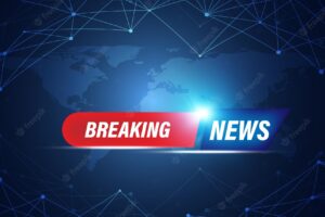 Abstract breaking news concept background urgent news coverage latest news on a blue background