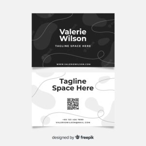 Abstract business card in black and white