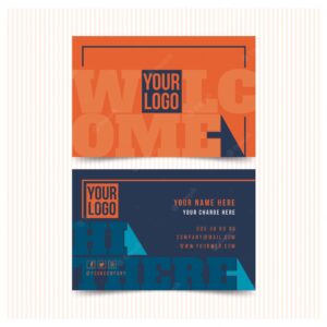 Abstract colorful business card template pack