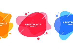 Abstract colors frame modern banners set