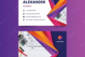 Abstract concept for business card template
