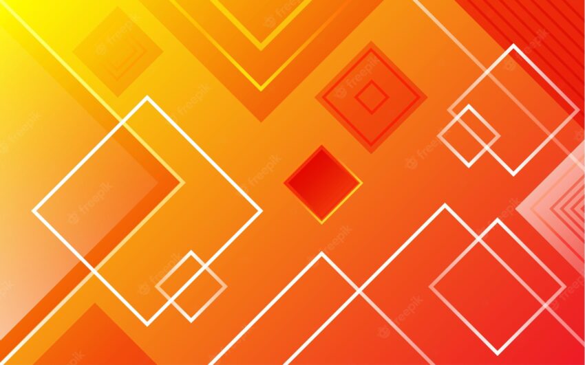 Abstract geometric gradient orange shape background