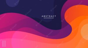 Abstract gradient orange and purple wave background