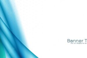 Abstract green and blue color wave style banner design