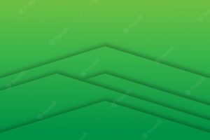 Abstract green gradient background geometric paper cut style for brochures or landing pages template