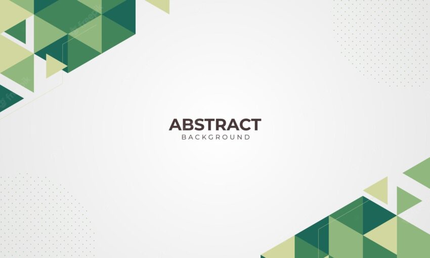 Abstract green triangle hexagonal geometric modern futuristic background, for presentation business