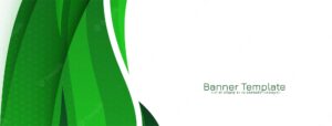 Abstract green wave stylish modern banner design