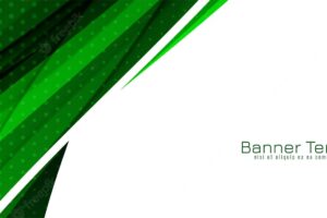 Abstract green wave stylish modern banner design