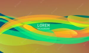 Abstract green yellow background vector illustration