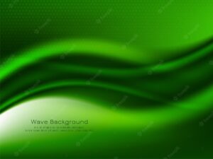 Abstract modern green wave design background