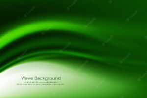 Abstract modern green wave design background