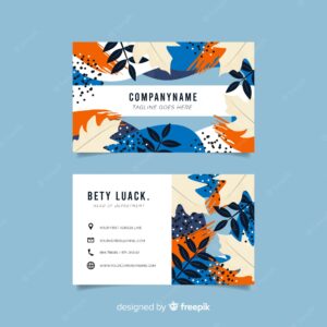 Abstract painted business card template