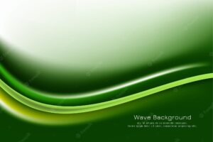 Abstract stylish green color wave design background