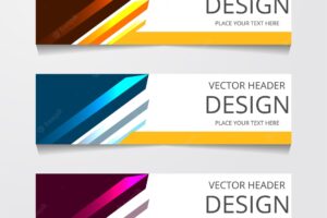 Abstract web banner design background or header templates