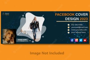 Abstract website banner with modern shapes
