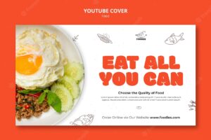 All you can eat restaurant youtube cover template