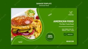 American food banner template design