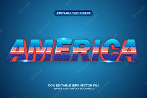 American text style effect