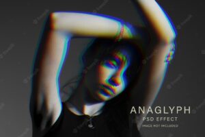 Anaglyph psd photo effect