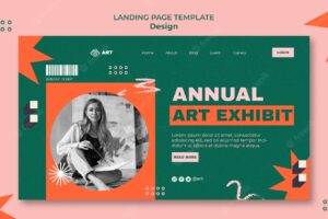 Art design landing page template
