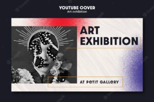 Art gallery and exhibition youtube cover template