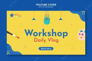 Arts and handcraft youtube cover template