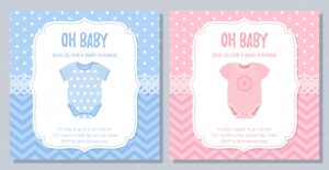 Baby shower card design.   illustration. birthday template invite.