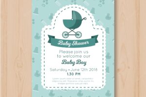 Baby shower card invitation