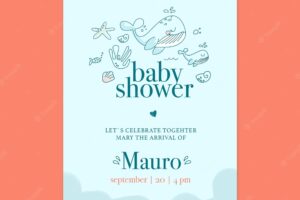 Baby shower celebration poster template