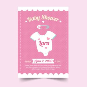 Baby shower invitation for girl