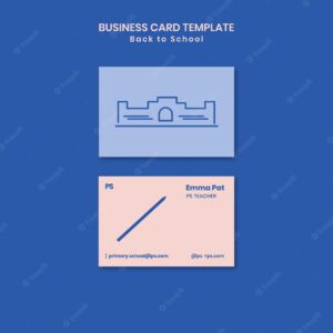 Back to school business card