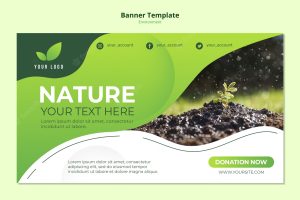 Banner template concept of nature