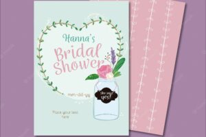 Beautiful bridal shower invitation template