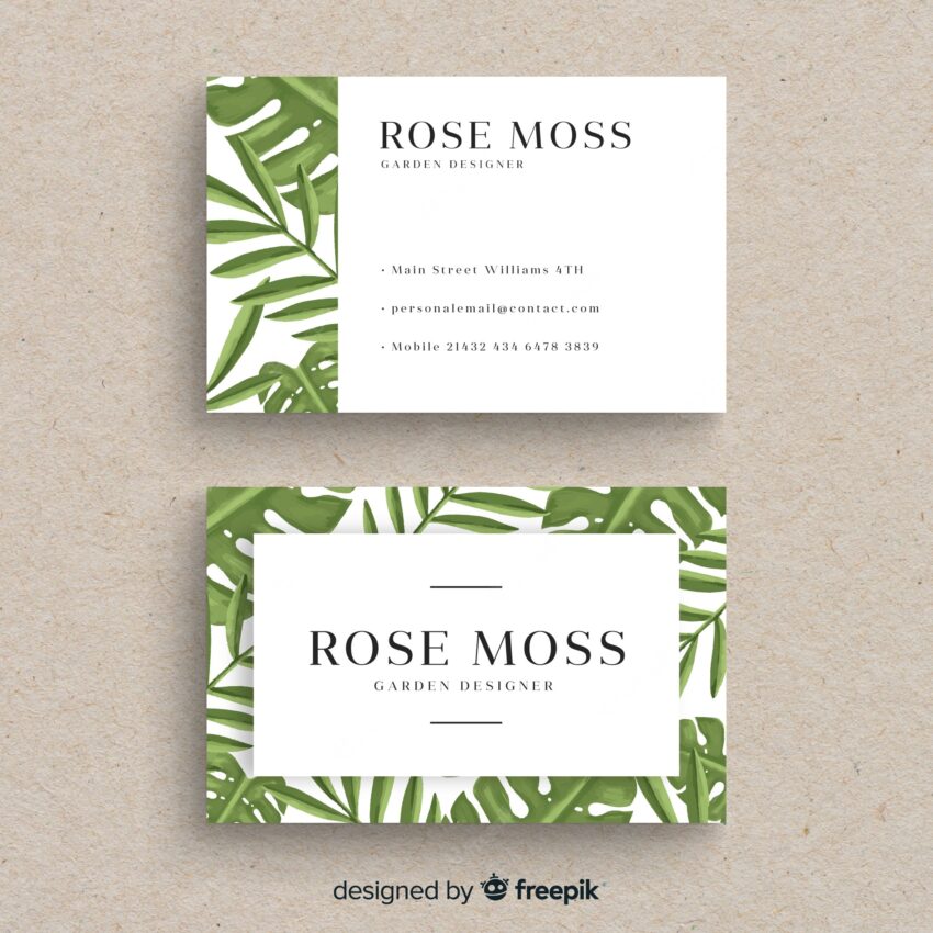 Beautiful business card with nature concept