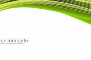 Beautiful green color wave style modern banner design