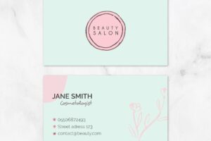 Beauty salon business card template