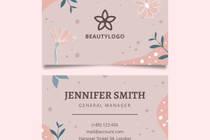 Beauty salon double sided business card